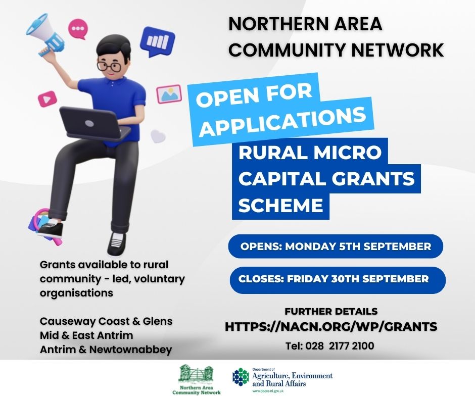 RURAL MICRO CAPITAL GRANTS SCHEME – OPENING ON MONDAY 5TH SEPTEMBER